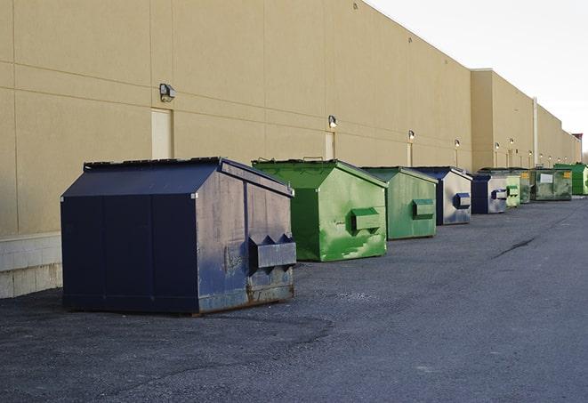 waste management containers at a worksite in Central City